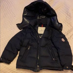 Moncler nylon & down puffy coat, size 2 toddler.